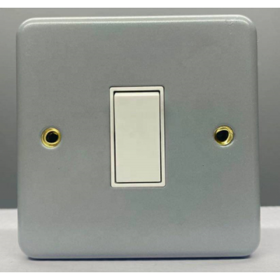 2021 Hot Sales 3x3 86*86 Size British Standard Metal Clab Electric Wall Switch Socket For Uk Market